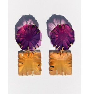 Zara solid color resin earrings